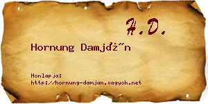 Hornung Damján névjegykártya